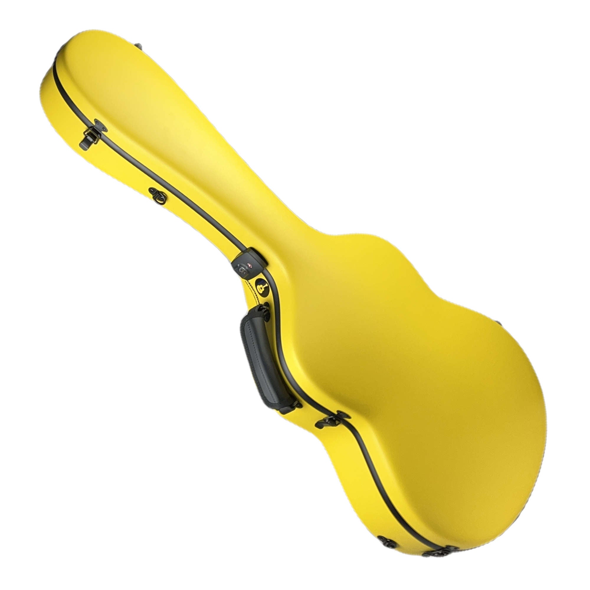 Custodia gialla opaca in carbonio per chitarra classica acustica, chitarra flamenco