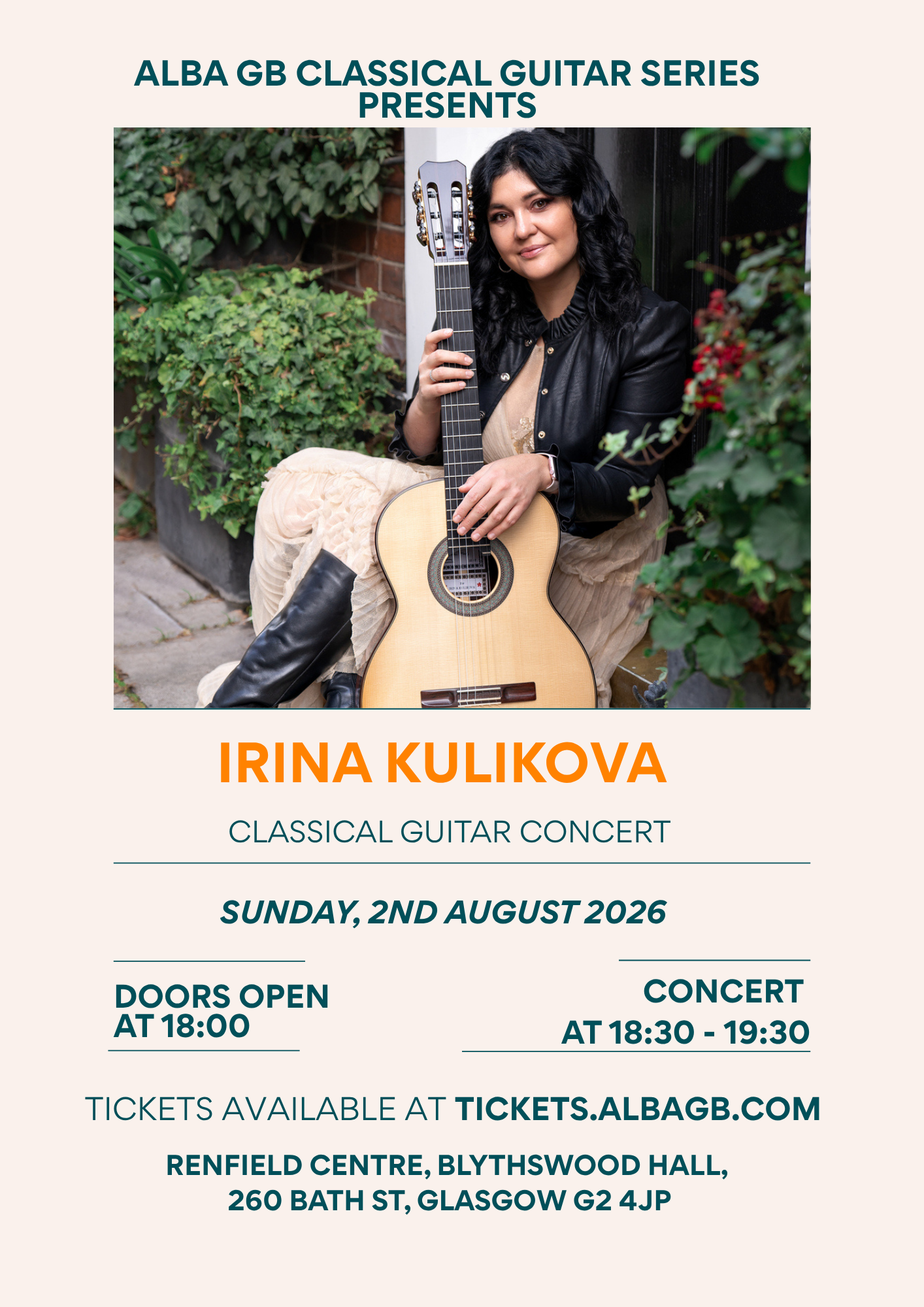 Irina Kulikova Classical Guitar Concert Early Bird Ticket
