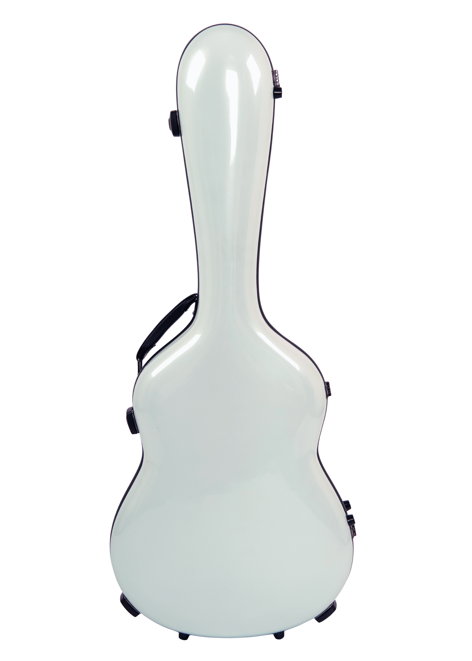 Alba GB Fiber Glass Case White Gloss for Classical Guitar Acoustic, Flamenco guitar case