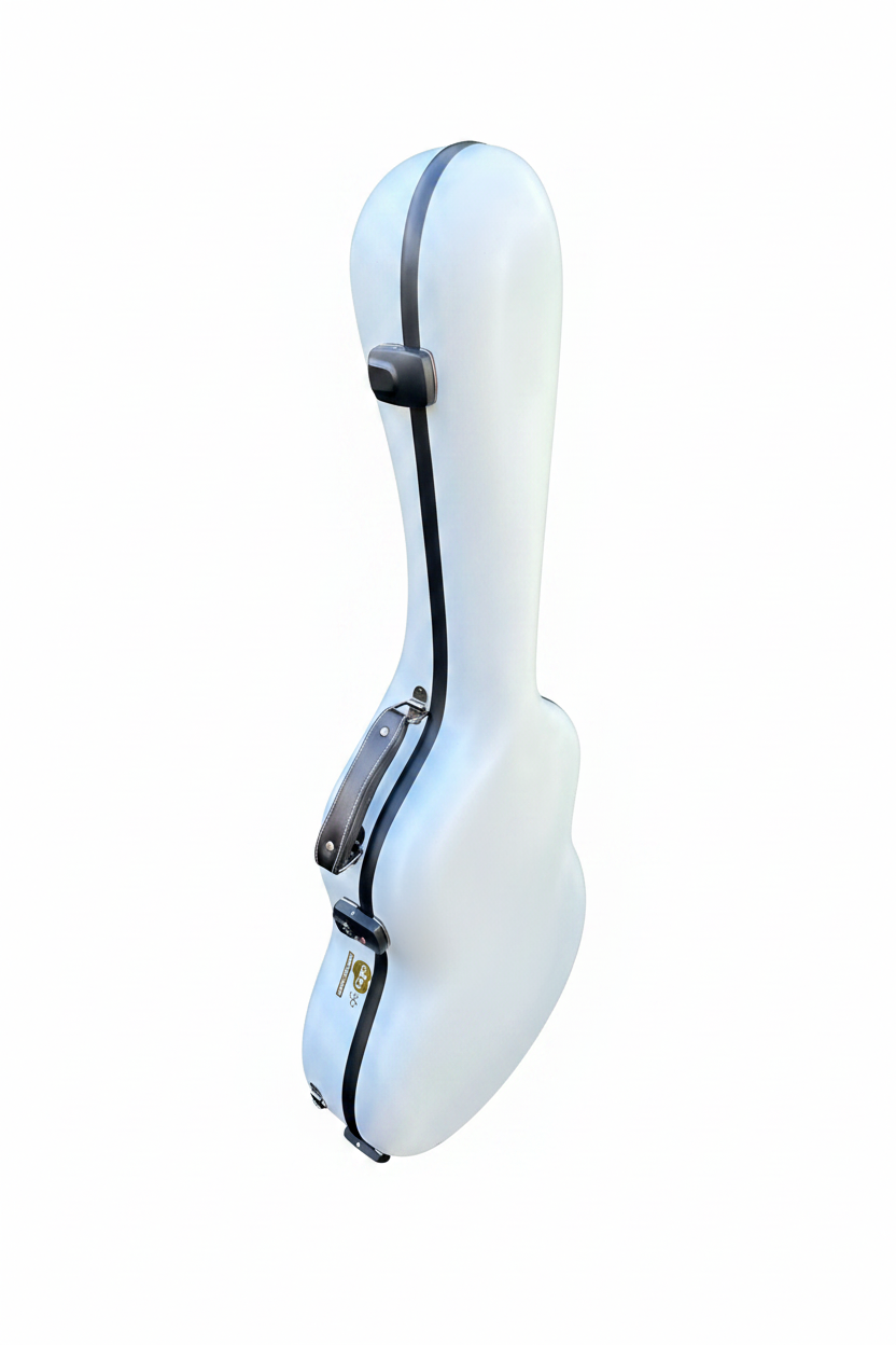Alba GB Fiber Glass Case White Matte for Classical Guitar Acoustic, Flamenco guitar case