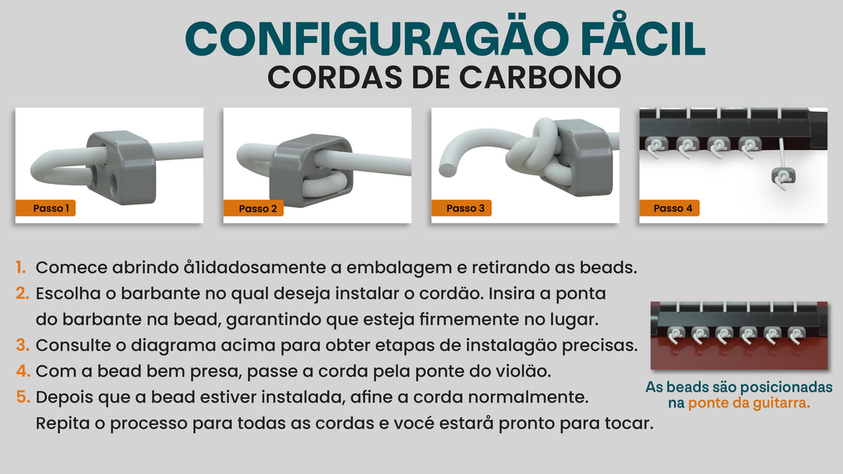 Cordas de carbono — Método 2