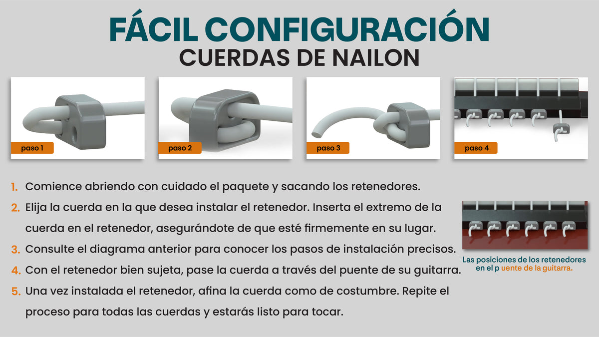 Cuerdas de nailon — Método 1