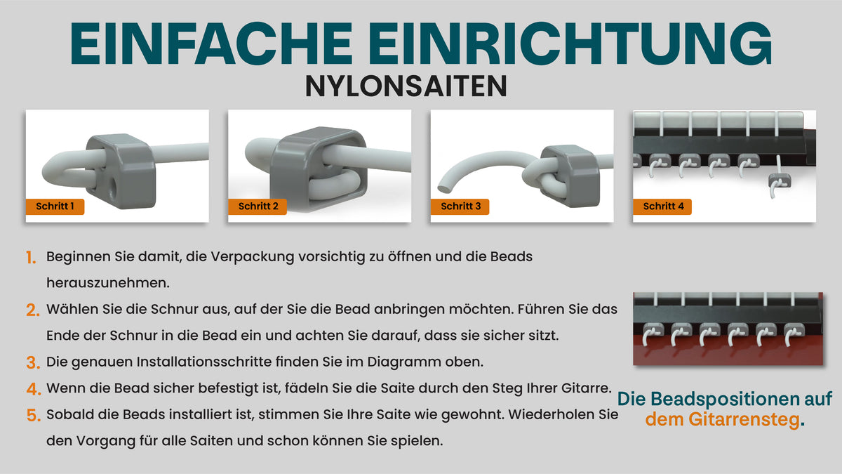 Nylonsaiten — Methode 1