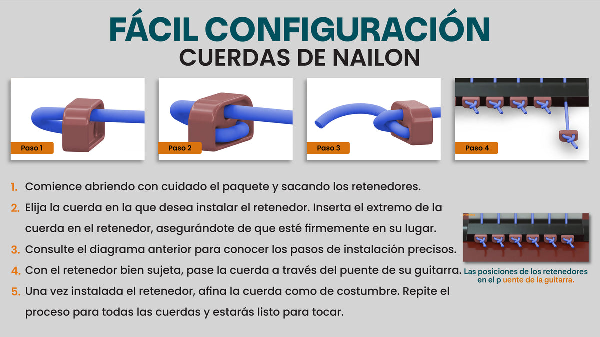 Cuerdas de nailon — Método 2