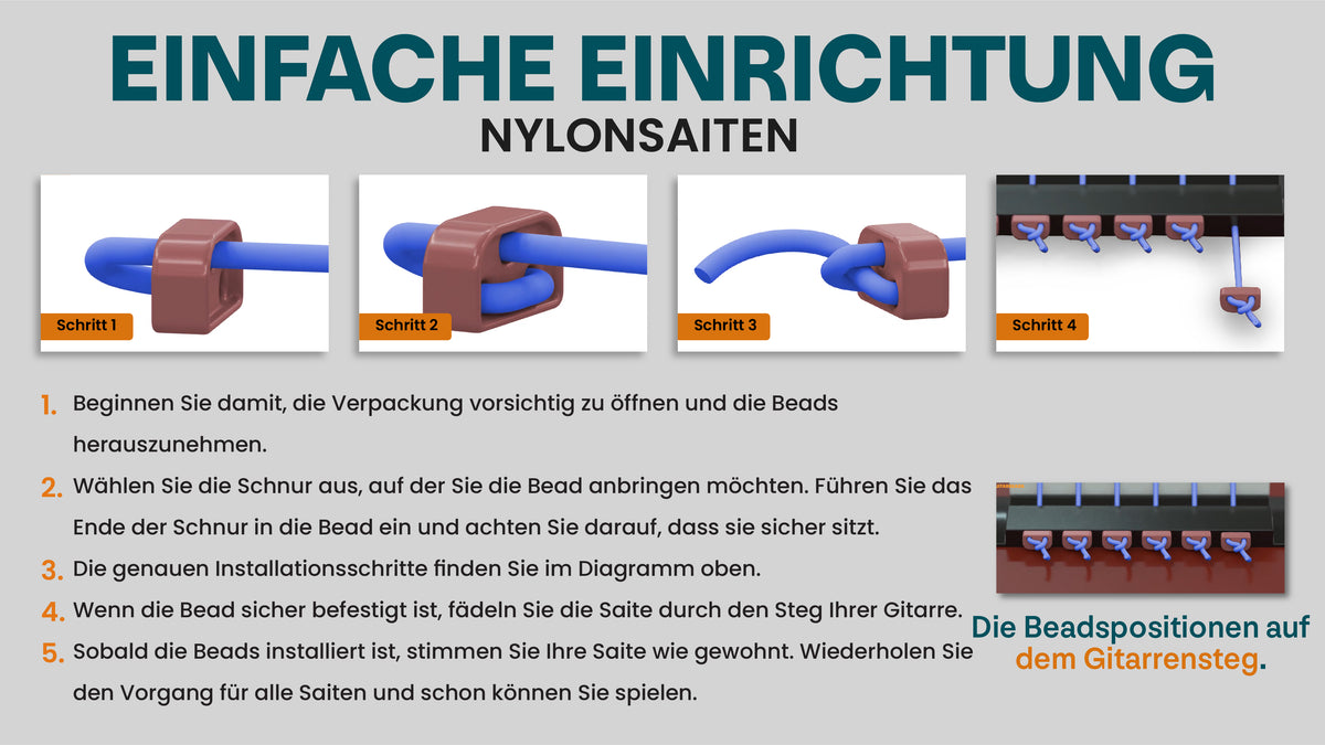 Nylonsaiten — Methode 2