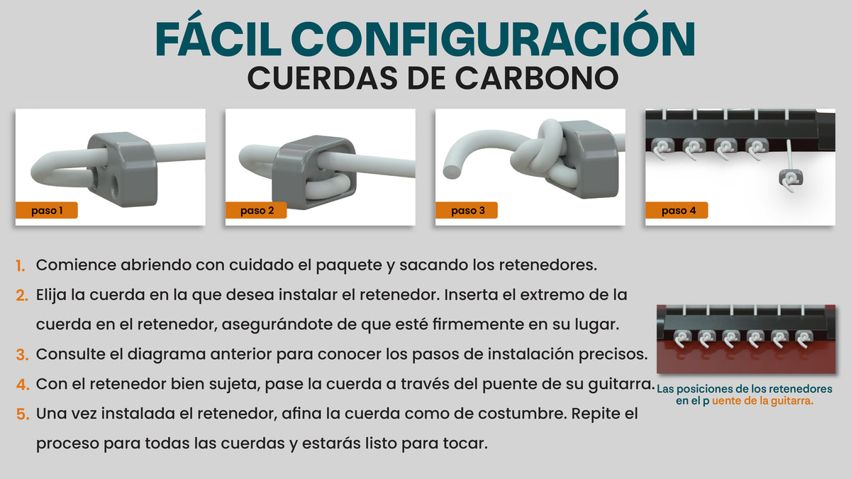 Cuerdas de carbono — Método 1