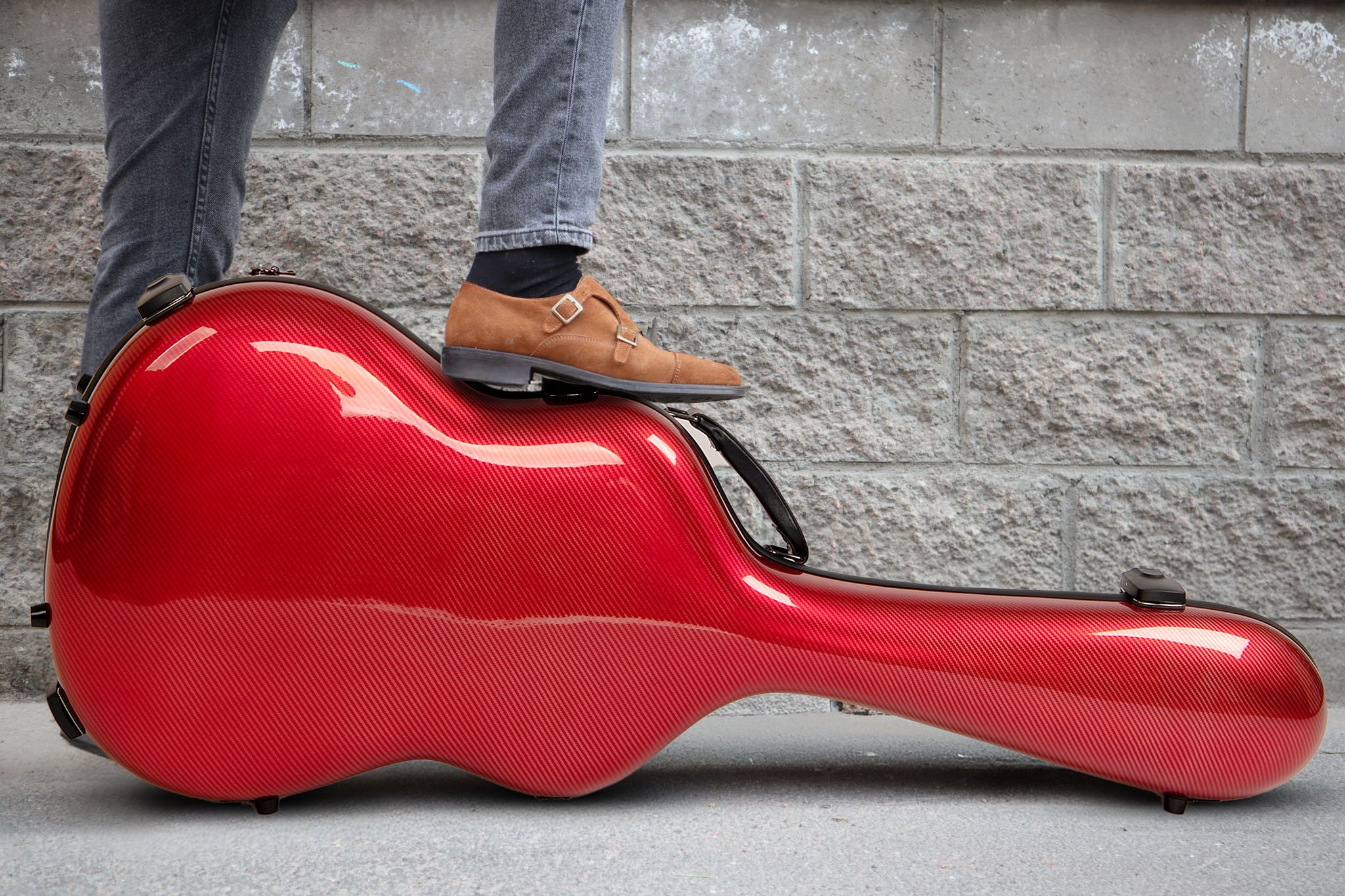 Estuche fibra de vidrio Negro Brillo para Guitarra Clásica Acústica, Guitarra Flamenca