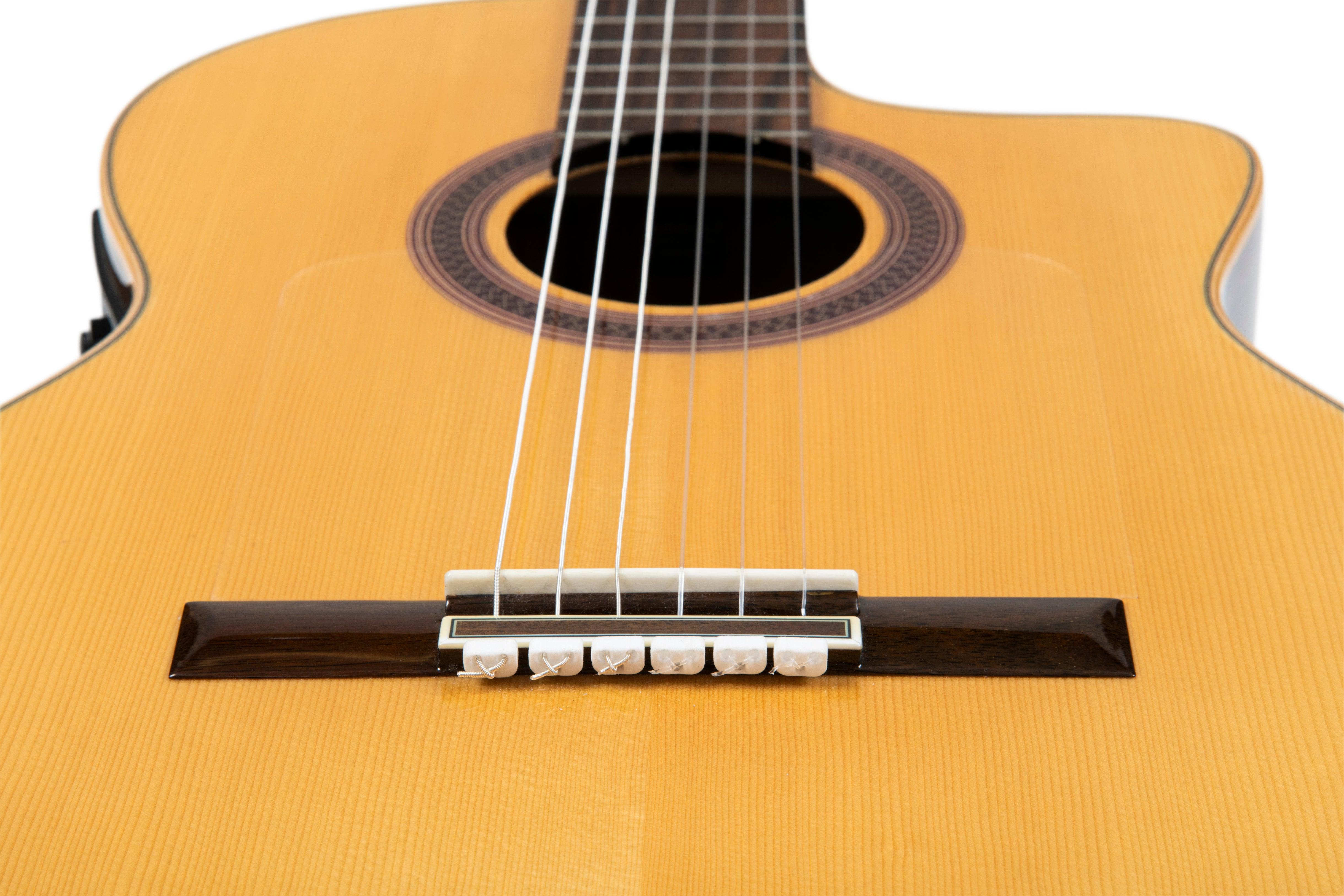 White Classical Flamenco Acoustic Nylon String Guitar Bridge Beads - mackazie