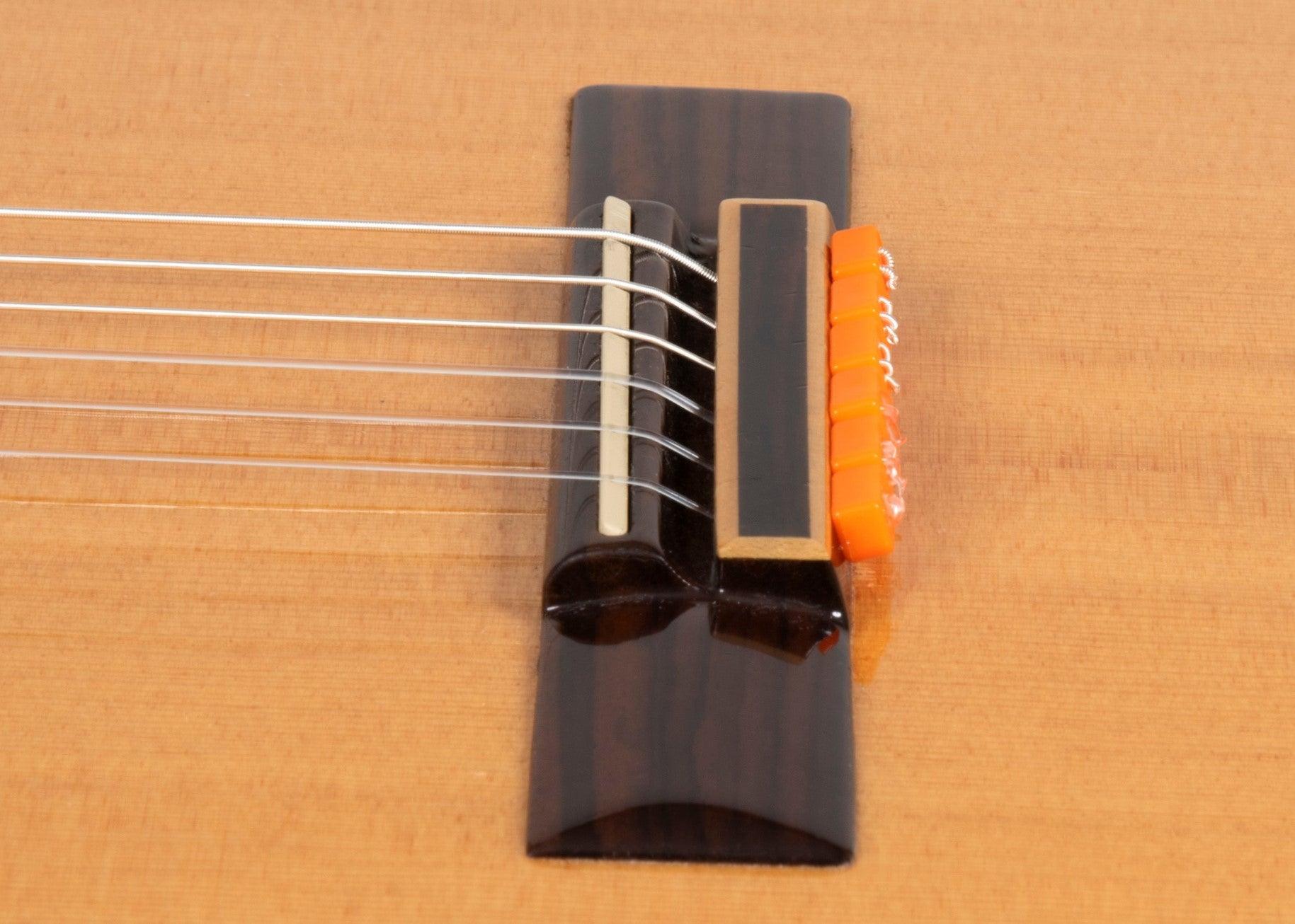 Orange Gloss Classical Flamenco Acoustic Nylon Guitar Bridge Beads String Tie Blocks - mackazie