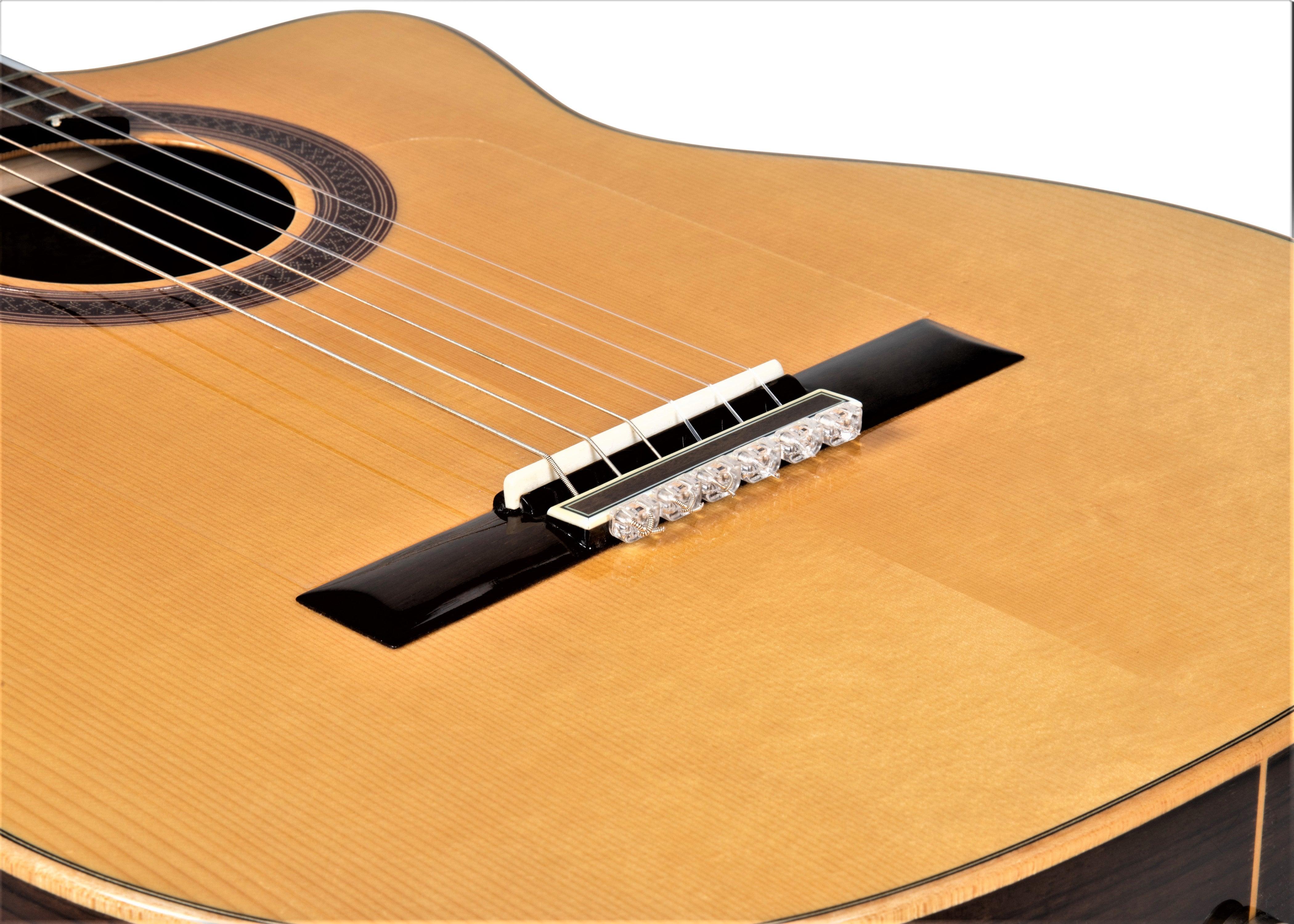 Transparent Gloss Classical Flamenco Acoustic Nylon Guitar Bridge Beads String Tie Blocks - mackazie