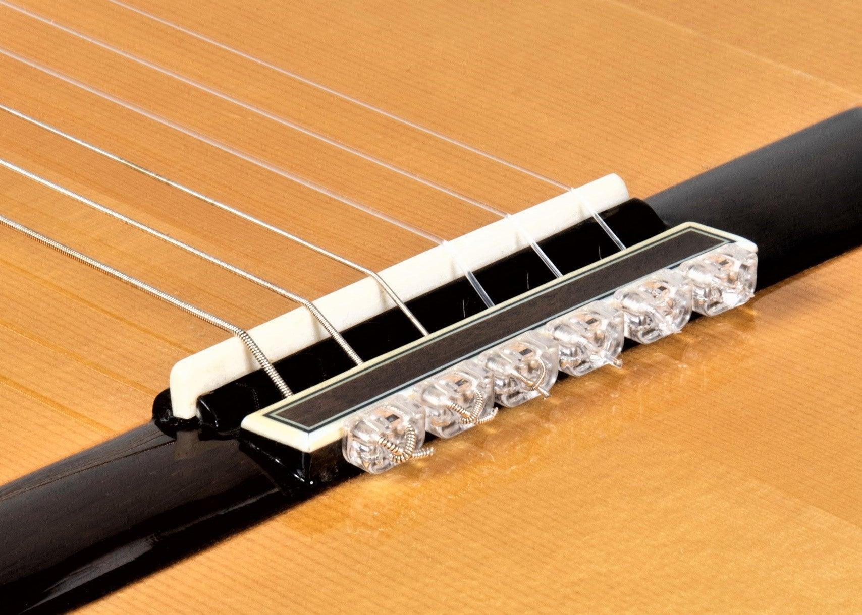 Transparent Gloss Classical Flamenco Acoustic Nylon Guitar Bridge Beads String Tie Blocks - mackazie