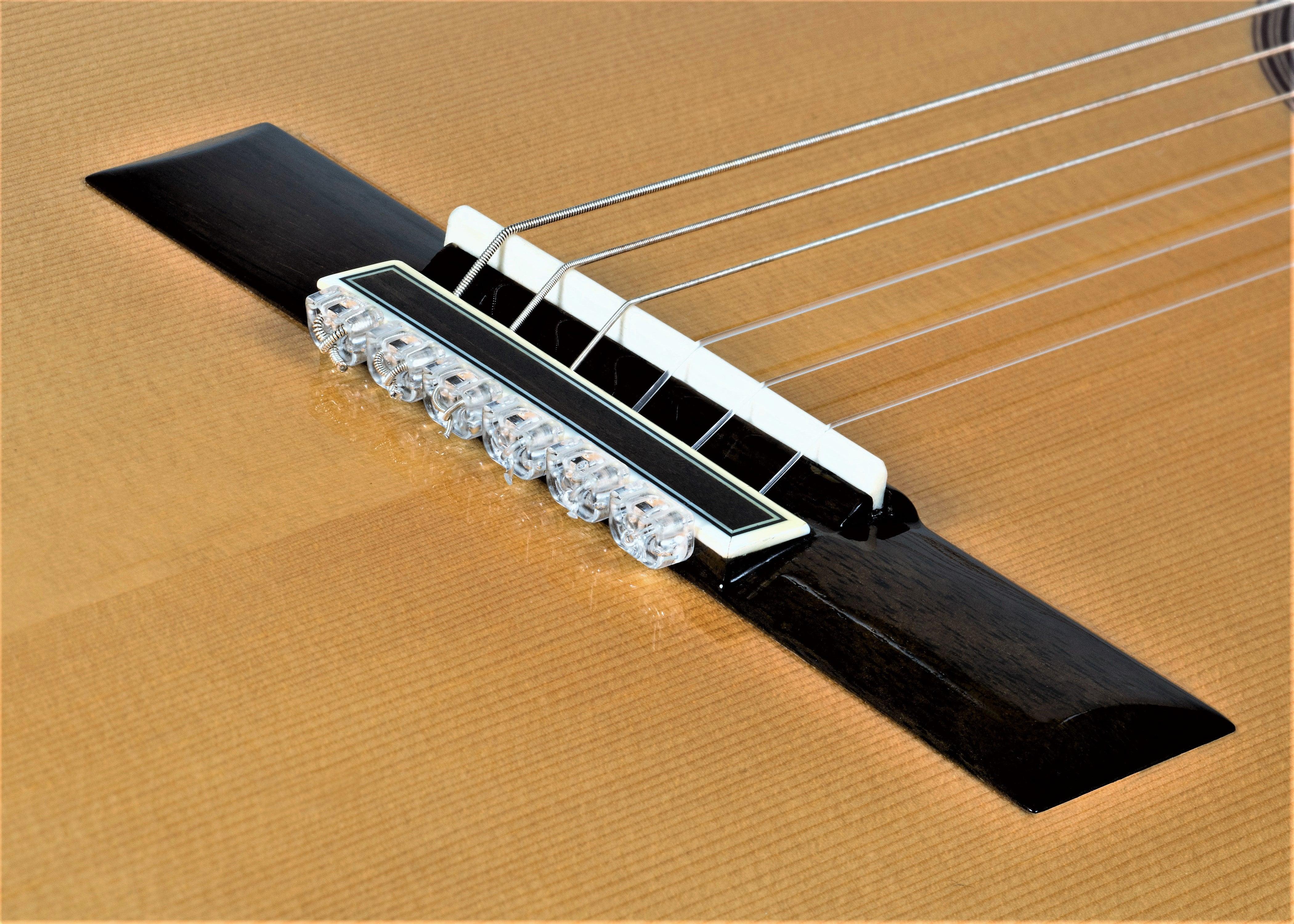 Transparent Gloss Classical Flamenco Acoustic Nylon Guitar Bridge Beads String Tie Blocks - mackazie