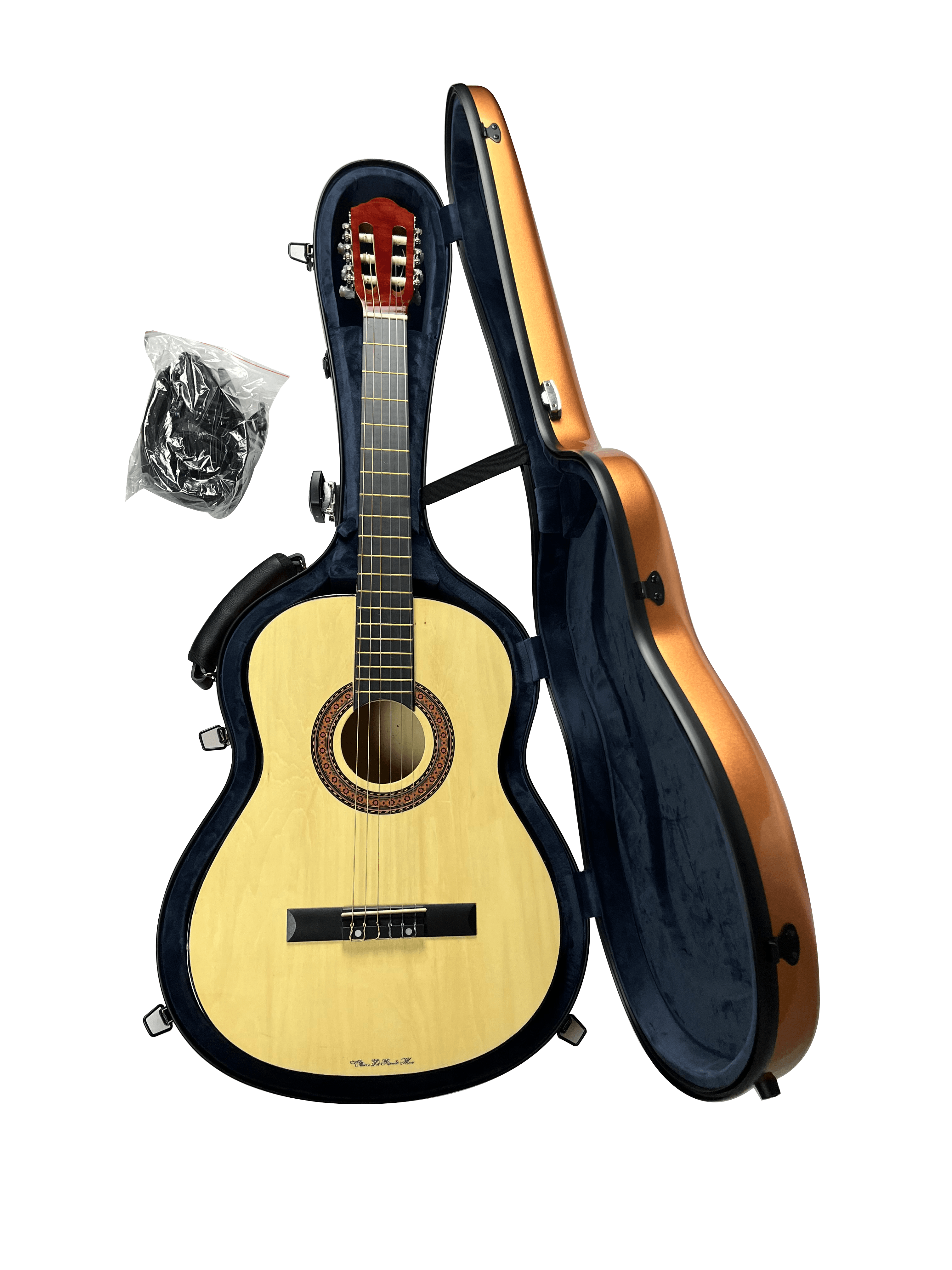 Alba Guitar Beads Etui Burgundy Carbon Pattern Gloss pour Guitare Classique  Acoustique, Etui guitare Flamenco